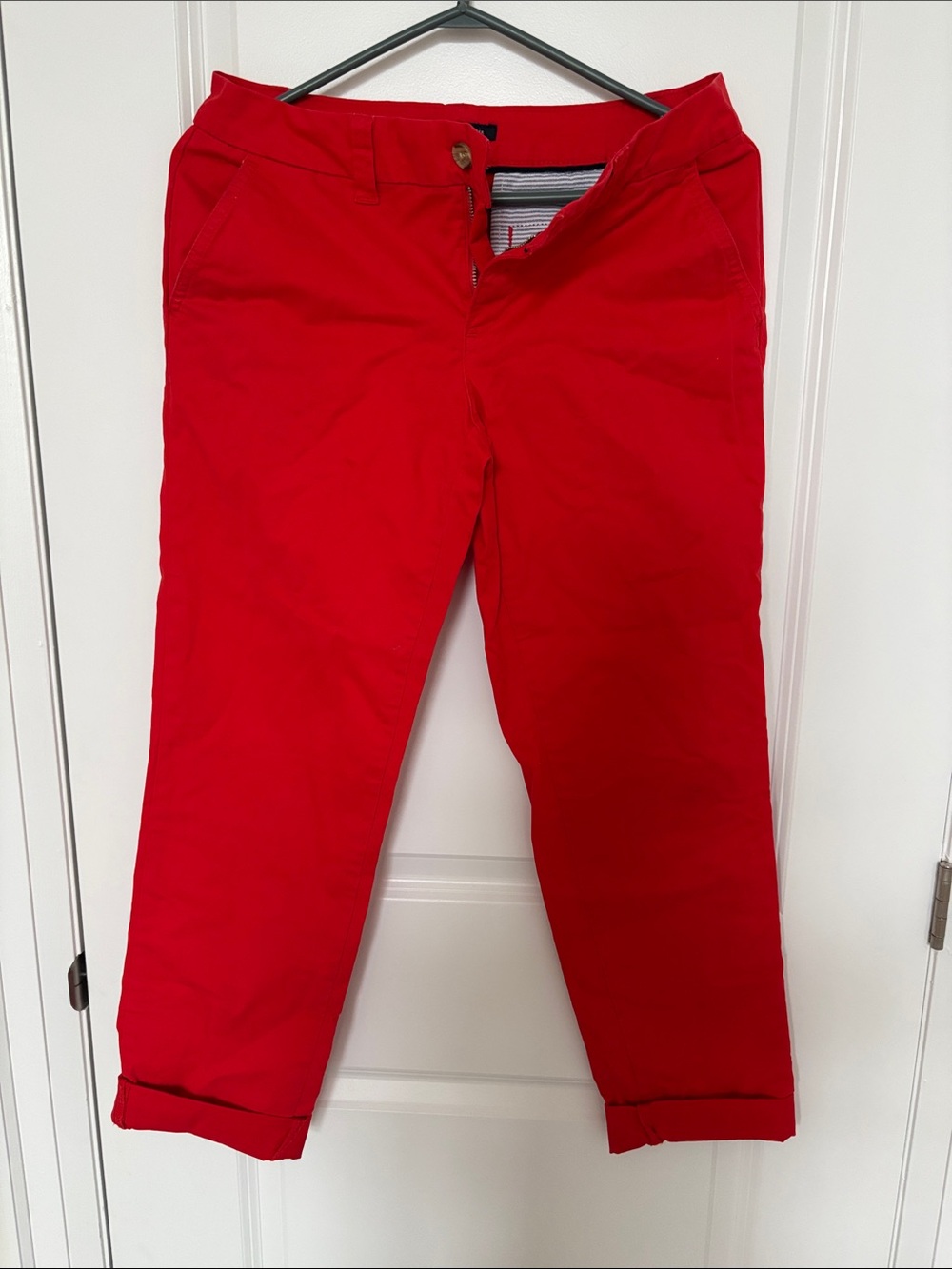 Tommy Hilfiger Bright Red Straight-Fit Chinos